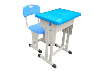 塑钢双腿升降式课桌椅（双层桌面）